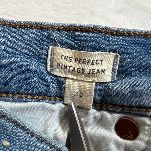 Madewell High Rise The Perfect Vintage Jeans Size 30 Distressed Casual Preppy - Picture 8 of 16